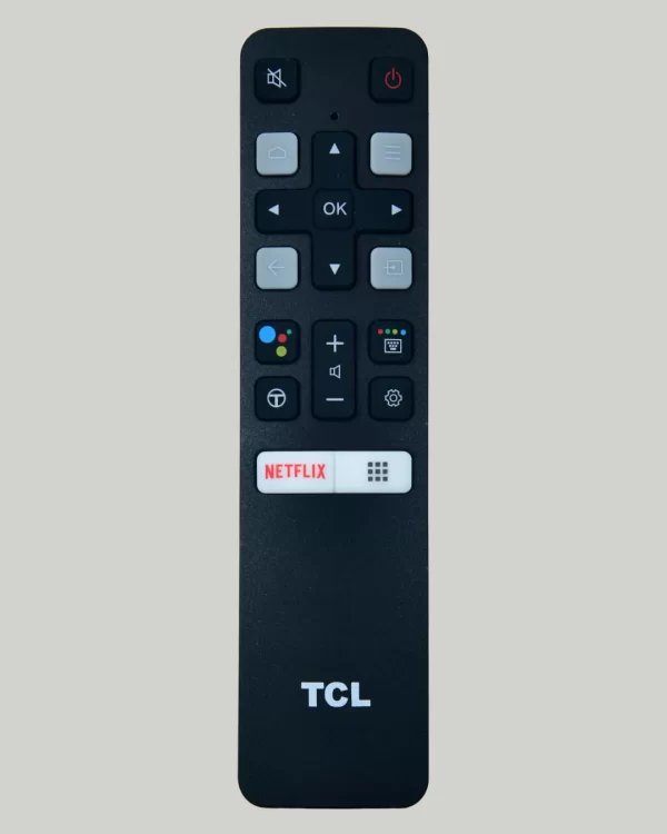 TCL Smart TV Remote Control with Google assistant, Netflix & Voice command Compatible for 50P8 65P8 50T8 55T8 65T8 55C8 55P8S 43P8B 43P8E (P81) 43S6500FS 49S6500FS - Pairing Must!