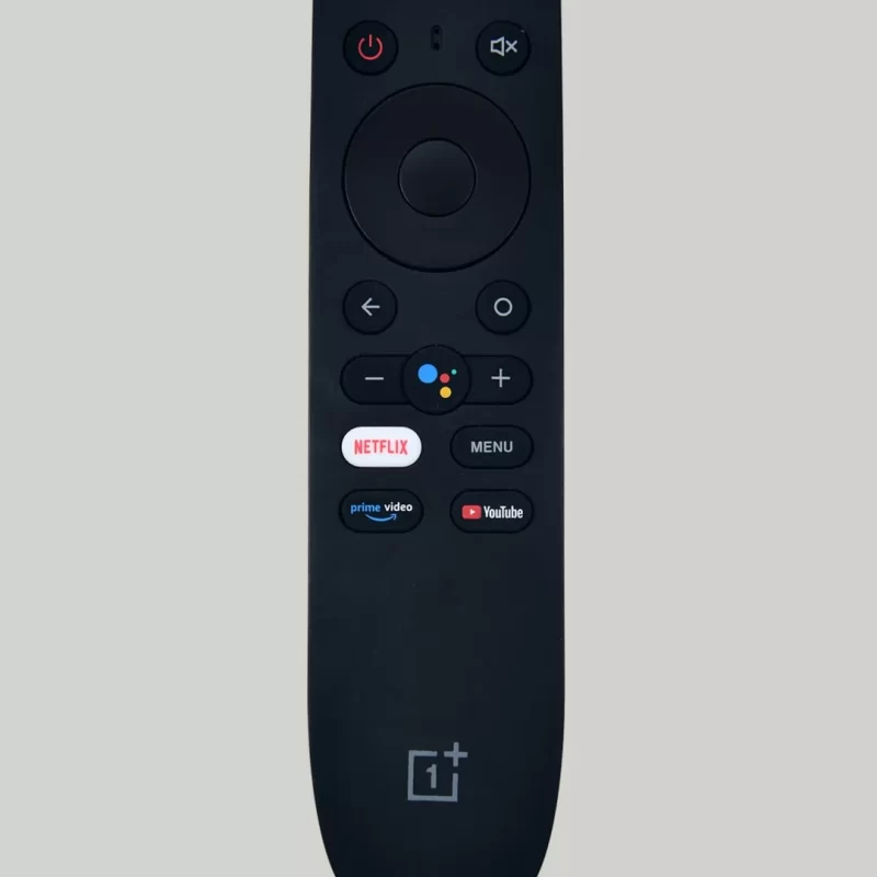 Bluetooth Voice Command Remote Compatible for oneplus Remote | 1+ Android TV Remote | one plus tv Remote with Netflix YouTube Prime Video and Google Assistant Hot Keys - Pairing Must