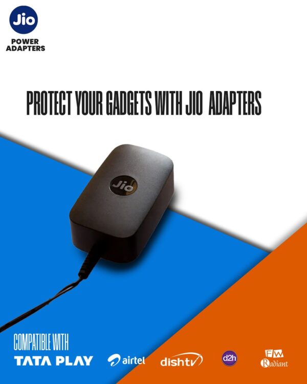 Jio 12 Volt 2 Amp Power Adapter Compatible for Set Top Box (Jio, Tata Sky, Tata Play, Airtel,RM),FTA Dth Receiver, Printers, Ampli Speakers,Led Tv(14"-24"), Monitors, CCTV Camera etc - Image 4