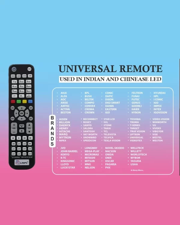 LRIPL LR510 Universal/Multi Remote Control for All Non Branded/Local/Chinese Assemble Televisions LCD LED Smart TV - Image 3