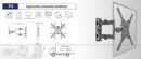 Bracket World Model-P4 6 Way Swivel Tilt Wall Mount 32-55-inch Full Motion Cantilever for LED,LCD and Plasma TV's (Moving Wallmount)