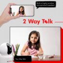 CP PLUS 2MP Full HD Smart Wi-Fi CCTV Home Security Camera | 360° with Pan Tilt | View & Talk | Motion Alert | Night Vision | SD Card (Upto 128 GB), Alexa & Google Support | IR Distance 10mtr | CP-E25A