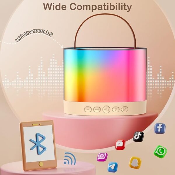 Ubon..Portable Audio System With Fm,Usb ..8Watt Powerful Sound With 6hrs.Playtime Include Wireless 🎤 - Image 7