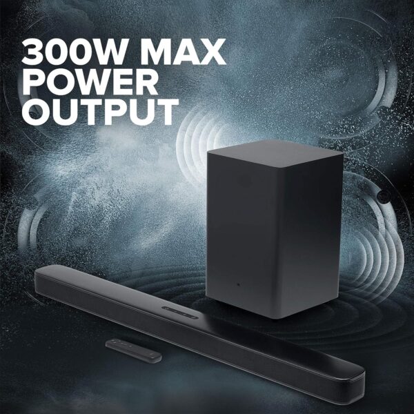 JBL Bar 2.1 Deep Bass, Dolby Digital Soundbar with Wireless Subwoofer for Extra Deep Bass, 2.1 Channel Home Theatre with Remote, Surround Sound, HDMI ARC, Bluetooth & Optical Connectivity (300W) - Image 6