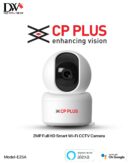 CP PLUS 2MP Full HD Smart Wi-Fi CCTV Home Security Camera | 360° with Pan Tilt | View & Talk | Motion Alert | Night Vision | SD Card (Upto 128 GB), Alexa & Google Support | IR Distance 10mtr | CP-E25A