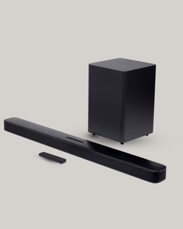 JBL Bar 2.1 Deep Bass, Dolby Digital Soundbar with Wireless Subwoofer for Extra Deep Bass, 2.1 Channel Home Theatre with Remote, Surround Sound, HDMI ARC, Bluetooth & Optical Connectivity (300W)