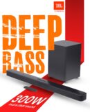 JBL Bar 2.1 Deep Bass, Dolby Digital Soundbar with Wireless Subwoofer for Extra Deep Bass, 2.1 Channel Home Theatre with Remote, Surround Sound, HDMI ARC, Bluetooth & Optical Connectivity (300W)