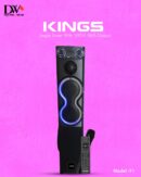 KINGS Powerful 100 Watt RMS, Single Tower Party Speaker System with Dynamic Disco Lights, Bluetooth, USB, Digital FM, Wireless Mic and AUX |  Party Powerhouse Speaker,Model T-1