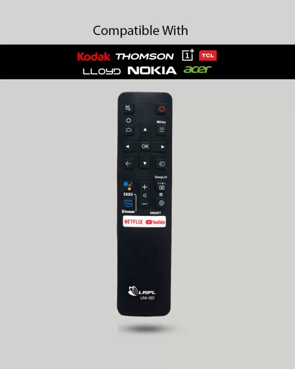LRIPL 7 in 1 Universal TV Remote Control for Oneplus, Nokia, Thomson, Kodak, Lloyd, TCL and Acer Smart LCD LED TV- No Setup Required- Direct Working (non voice remote ) Model uni-180 - Image 3