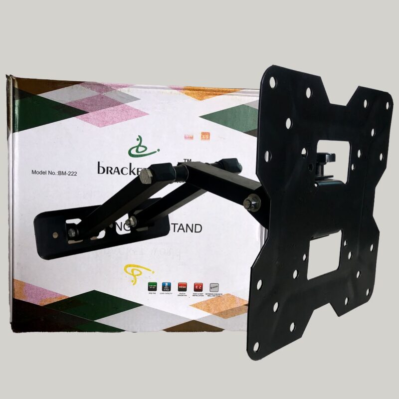 Bracket World Heavy Duty TV Wall Mount Bracket for 17 to 32 inch LED/HD/Smart TV’s, Swivel Rotatable Universal TV Wall Mount Stand Model-BM 222