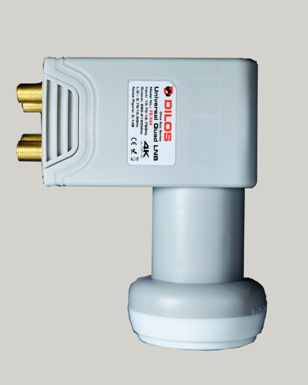 Dilos by Solid FS-444 Universal LNB 4 Port (Quad) LNB Compatible with TATA Sky, AIRTEL, Dish TV, D2H and all Free DTH Platform