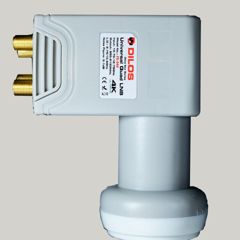 Dilos by Solid FS-444 Universal LNB 4 Port (Quad) LNB Compatible with TATA Sky, AIRTEL, Dish TV, D2H and all Free DTH Platform