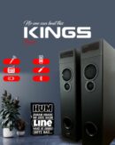 KINGS 2.0 Multimedia Tower Speaker (Black) WITH Crystal Clear  Bass, 320 Watt Power full Deep Bass Sound, Model F10