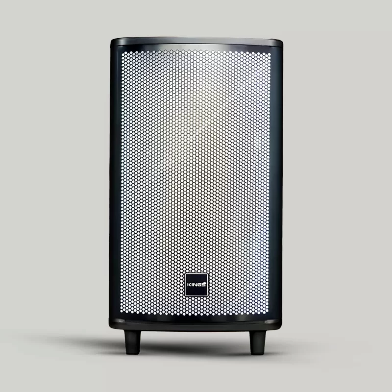 KINGS Party Trolley Speaker With Twin Mic, FM Radio, Bluetooth, RGB lights And 220 W. KINGS Signature Sound.