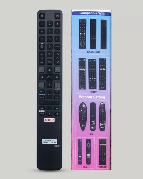 LRIPL 5 in 1 Universal TV Remote Control for Samung,Sony,LG,TCL And Sharp Smart LCD LED TV- No Setup Required - Image 3