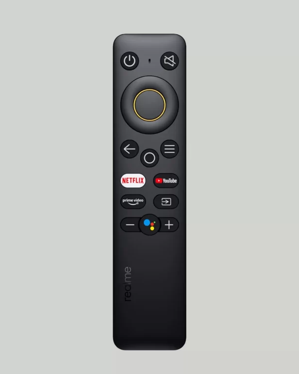 Smart Remote Control Compatible for Bluetooth Voice Command. Realme Remote Control TV with Netflix, Prime Video and Google Assistant Hot Keys. Pairing Must Between TV and Remote