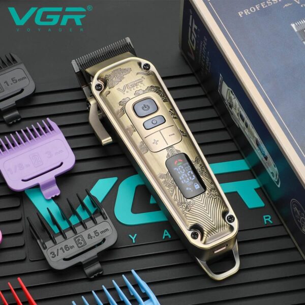 VGR V-005 Beard & Hair Trimmer for Men | Cordless Rechargeable Grooming Trimmer with Sharp Stainless Steel Blades