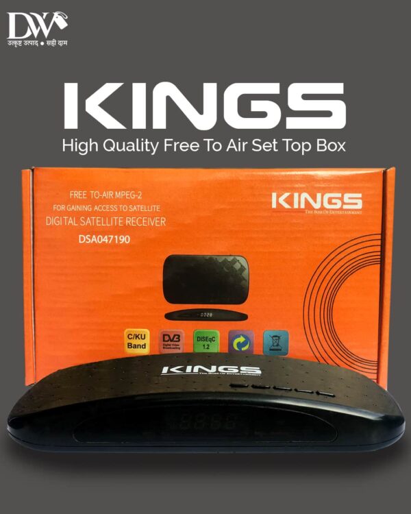 KINGS High-Quality Free-To-Air MPEG-2 Digital Set-Top Box...With One Year Warranty