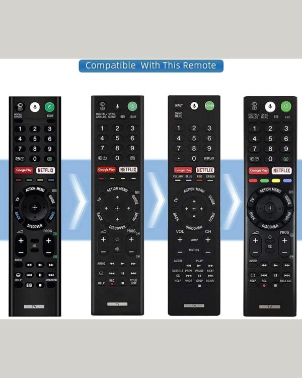 Bluetooth Voice Command Compatible for Sony 4K Smart LED UHD OLED QLED Android Bravia TV Remote Control Replacement of Original RMF-TX200P RMF-TX200U RMF-TX200E RMF-TX300A Models Remote-Compatible with Sony TV Remote Control Model RMF-TX200P with Bluetooth Voice Command Suitable for 4K Smart LED UHD OLED QLED Android Bravia Television - Pairing Must