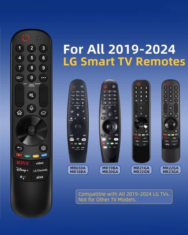 Voice Remote Compatible with LG Magic Remote Control AKB76045009, AN-MR24GA Replacement, Compatible with 2024 LG TV Models