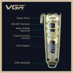 VGR V-005 Beard & Hair Trimmer for Men | Cordless Rechargeable Grooming Trimmer with Sharp Stainless Steel Blades