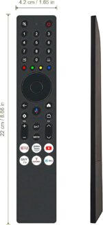 TCL Android TV Voice Remote RC833A-FMB4 | Works with TCL Mini-LED, QLED, 4K UHD TVs | Shortcut Keys for Netflix, Prime Video, YouTube, Sony LIV & TCL Channel