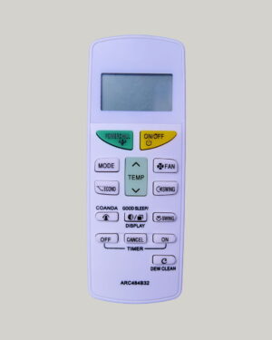 Compatible with Daikin Inverter Split AC Remote Original ARC484B32 with Dew Clean Function Model  Suitable for Split/Window AC-132L