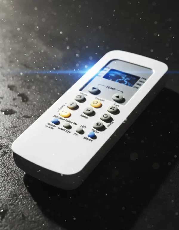 Carrier AC Remote Control – Compatible with Carrier Split & Window AC Models | LCD Display, Mode Control, Swing, Timer, Turbo, Sleep & Smart Functions | Replacement Remote (White) ac-148-148A