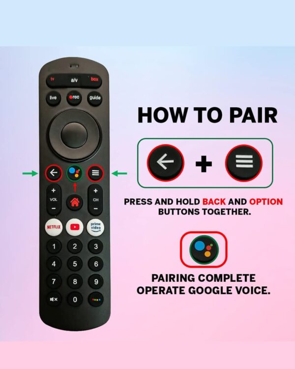 Compatible with Airtel Xstream Set Top Box Remote Suitable for SD and HD Smart Setup Box with Voice Command, Recording Feature, Streaming Apps - Match Key by Key Exactly with Existing Remote