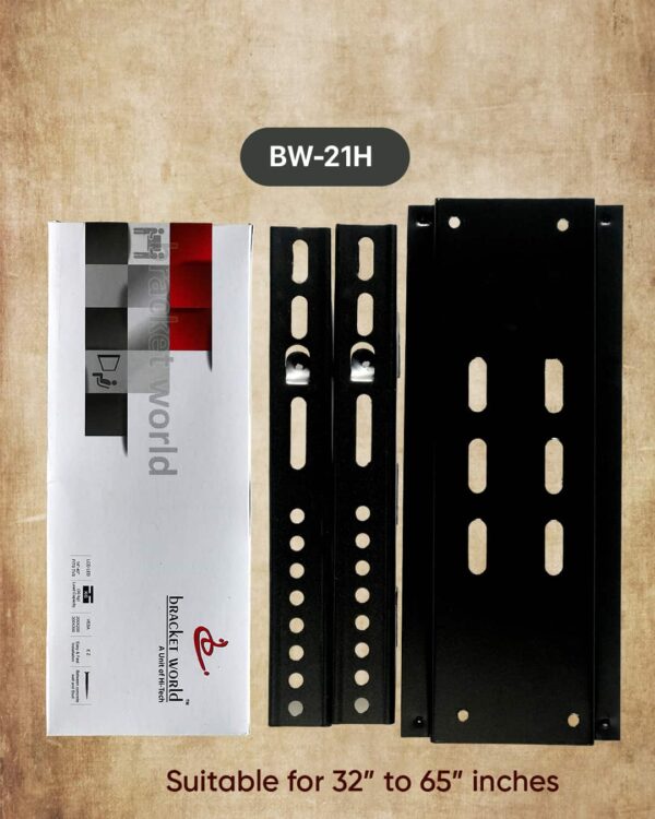 Bracket World Heavy Duty TV Wall Mount Bracket for 32 to 65 inch LCD/LED/Monitor/Smart TV, Fixed Universal TV Wall Stand-21H