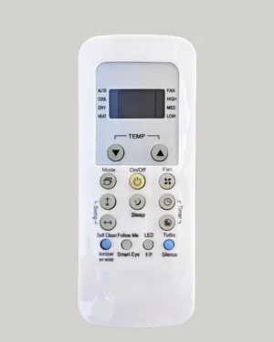Carrier AC Remote Control – Compatible with Carrier Split & Window AC Models | LCD Display, Mode Control, Swing, Timer, Turbo, Sleep & Smart Functions | Replacement Remote (White) ac-148-148A