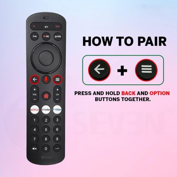 Compatible with Airtel Xstream Set Top Box Remote Suitable for SD and HD Smart Setup Box with Voice Command, Recording Feature, Streaming Apps - Match Key by Key Exactly with Existing Remote