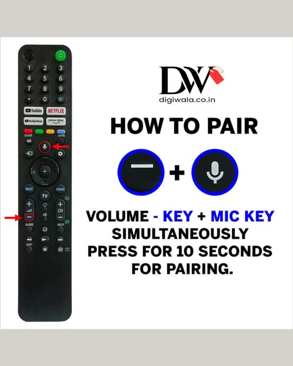 Compatible with Sony Bravia TV Remote Control RMF-TX520p Model with Bluetooth Voice Command Suitable for A80J X80J X85J X90J X95J Series Smart 4K Google TV LED UHD Television - Pairing Must!