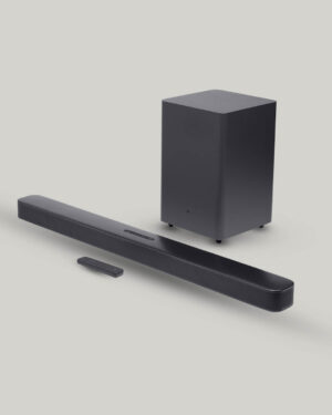 JBL Bar 2.1 Deep Bass, Dolby Digital Soundbar with Wireless Subwoofer for Extra Deep Bass, 2.1 Channel Home Theatre with Remote, Surround Sound, HDMI ARC, Bluetooth & Optical Connectivity (300W)
