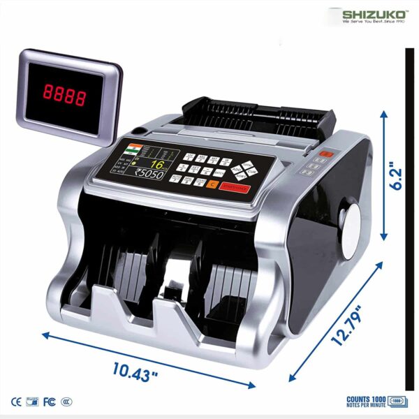 SHIZUKO  Mix Note Value Counting Business-Grade Machine/ Indian Currency Cash Counting Machine Fully Automatic Cash Counter with Fake Note Detection