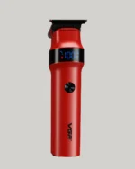 VGR Rosso Professional Men's Beard & Moustache Hair Trimmer for Men with 400min Long Runtime | 2000mAh Lithium Battery | Turbo Mode with 7000 RPM Powerful Motor | LED Display (Red)