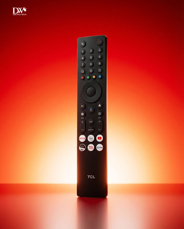 TCL Android TV Voice Remote RC833A-FMB4 | Works with TCL Mini-LED, QLED, 4K UHD TVs | Shortcut Keys for Netflix, Prime Video, YouTube, Sony LIV & TCL Channel
