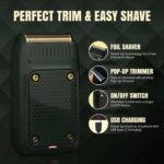 VGR V-353 Electric Shaver for Men | Dual Foil Precision Shaving System | Rechargeable Cordless Beard Shaver | Smooth & Clean Grooming | Lightweight & Travel-Friendly Design