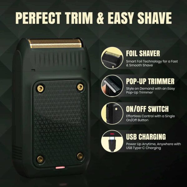 VGR V-353 Electric Shaver for Men | Dual Foil Precision Shaving System | Rechargeable Cordless Beard Shaver | Smooth & Clean Grooming | Lightweight & Travel-Friendly Design