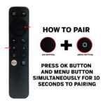 Bluetooth Voice Command Remote One plus (1+) Android Smart LED TV for Q, U and Y Series with Netflix YouTube and Prime Video Hot Keys with Voice Command-Pairing Must