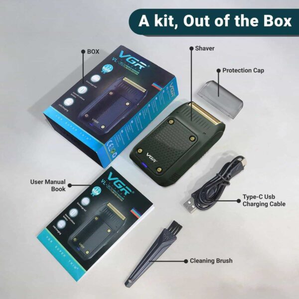 VGR V-353 Electric Shaver for Men | Dual Foil Precision Shaving System | Rechargeable Cordless Beard Shaver | Smooth & Clean Grooming | Lightweight & Travel-Friendly Design