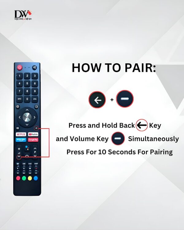 Replacement Remote Compatible with BPL,Motorola,Nokia & Itel LED Smart TV with Voice Supported - Please Match The Image with Your Old Remote Before Placing The Order-Pairing Required