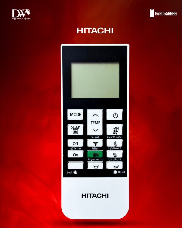 ompatible with Hitachi AC Remote Control  Suitable for 1 1.5 2 Ton Spilt and Window Air Conditioner - Match Keys Exactly with Existing Remote Controller-AC- 168F