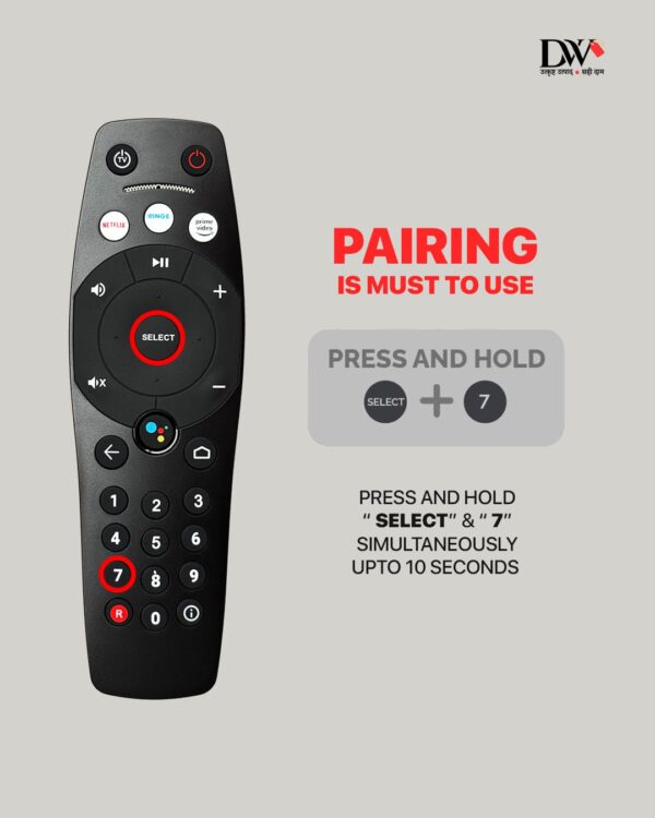Compatible of Tata Sky Binge Remote Original Set Top Box with Voice Command Suitable for Tata Play Binge Plus 4K Remote Control - Pairing Must