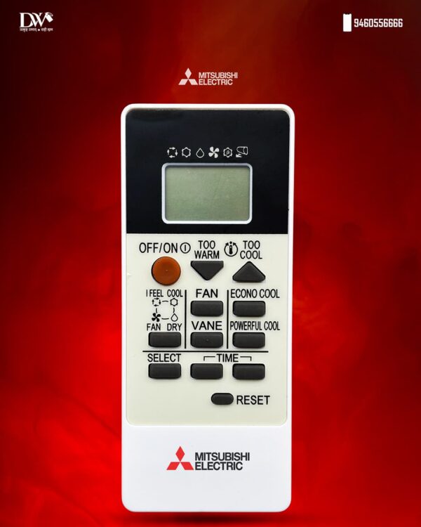 Compatible AC Remote with Mitsubishi Electric Air Conditioner and Suitable for Split and Window AC, Exactly Match Each Key with Original remotes -ac-RU18A