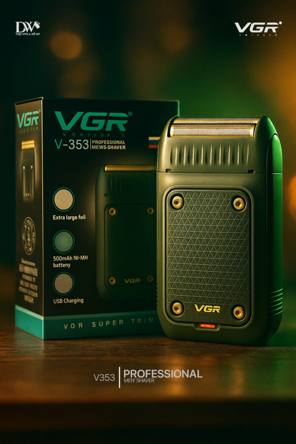 VGR V-353 Electric Shaver for Men | Dual Foil Precision Shaving System | Rechargeable Cordless Beard Shaver | Smooth & Clean Grooming | Lightweight & Travel-Friendly Design
