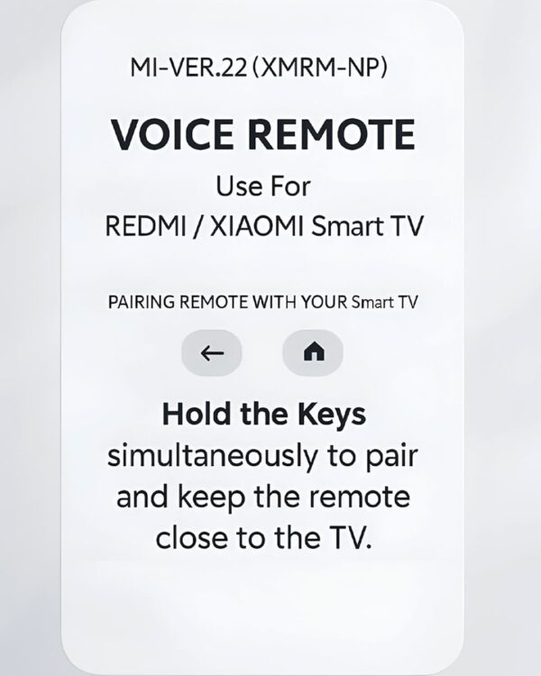 Compatible with Mi TV Remote Control XMRM-NP Model Fit for Redmi Xiaomi A Pro Series 4K Smart Android Television with Bluetooth Voice (Please Match The Image with Your Old Remote)-Pairing Required