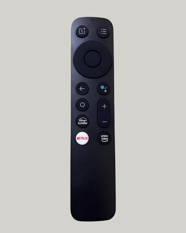 Bluetooth Voice Command Remote One plus (1+) Android Smart LED TV for Q, U and Y Series with Netflix YouTube and Prime Video Hot Keys with Voice Command-Pairing Must