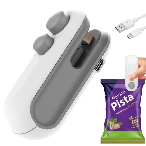 Mini Sealing Machine, Handheld Packet Sealer for Food, Snacks, Chips, Fresh Storage, Plastic Bags Sealing Machine, Type C Charging Vaccum Sealers