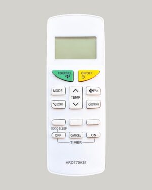Compatible with Daikin AC Remote Original Suitable for 1 | 1.5 | 2 ton Split or Window Air Conditioner Model ARC470A25 - Match Exactly to Replicate Genuine Remote Function [AC -132A]]